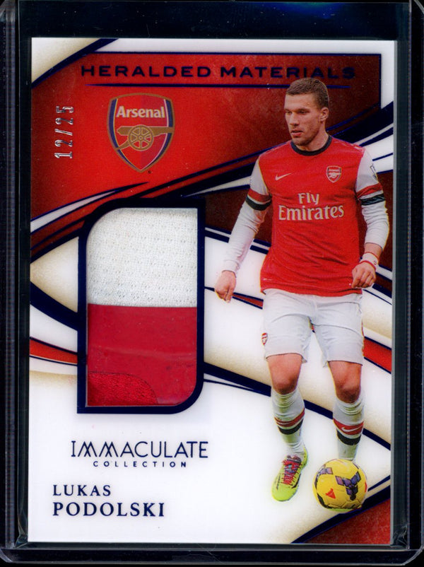 Lukas Podolski 2020 Panini Immaculate Heralded Materials Blue 12/25