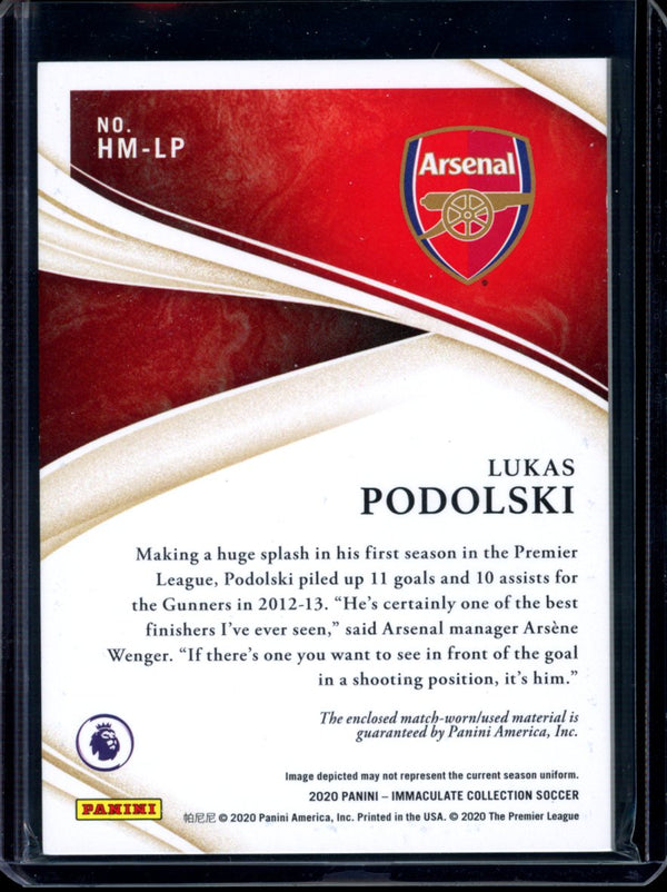 Lukas Podolski 2020 Panini Immaculate Heralded Materials Blue 12/25