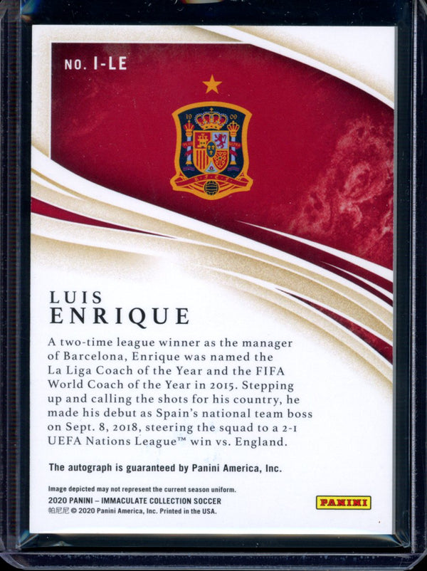 Luis Enrique 2020 Panini Immaculate Ink 44/99