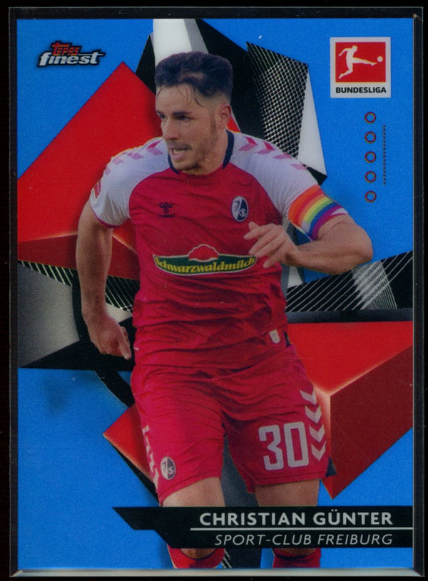 Christian Gunter 2020-21 Topps Finest Bundesliga Blue Refractor 95/150