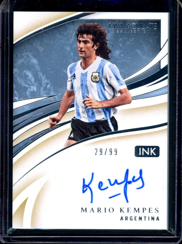 Mario Kempes 2020 Panini Immaculate Ink 29/99