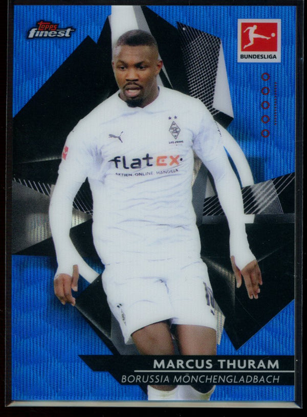 Marcus Thuram 2020-21 Topps Finest Bundesliga Blue Wave Refractor 74/150