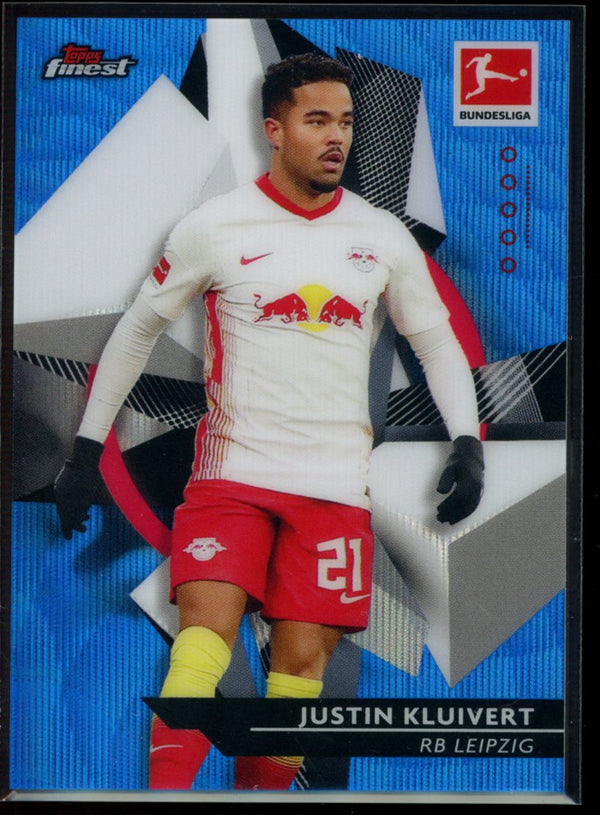 Justin Kluivert 2020-21 Topps Finest Bundesliga Blue Wave Refractor 063/150