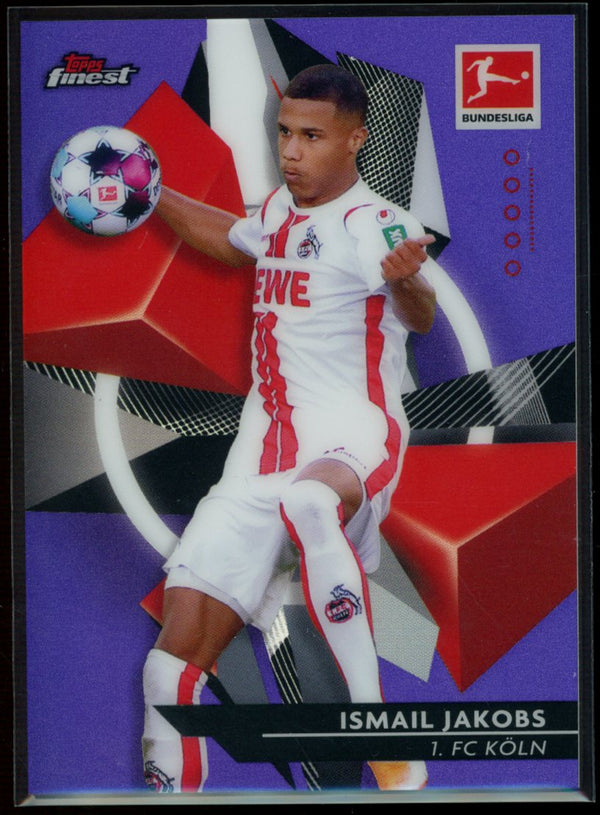 Ismail Jakobs 2020-21 Topps Finest Bundesliga Purple Refractor 228/250