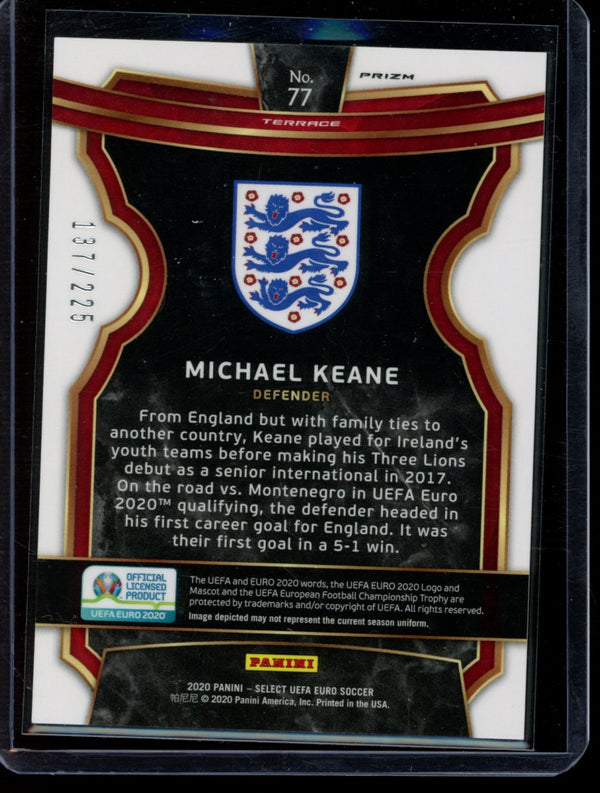 Michael Keane 2020 Panini Select Euro Blue Prizm 137/225