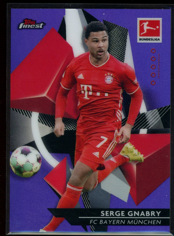 Serge Gnabry 2020-21 Topps Finest Bundesliga Purple Refractor 222/250