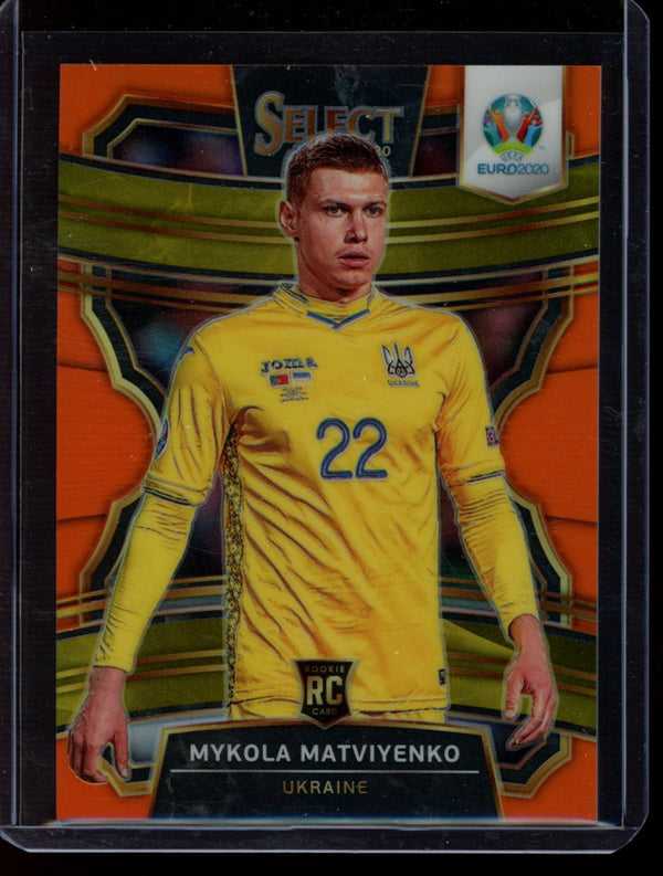 Mykola Matviyenko 2020 Panini Select Euro Terrace Orange RC 13/125