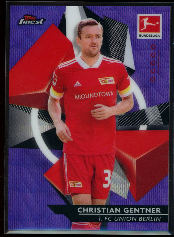 Christian Gentner 2020-21 Topps Finest Bundesliga Purple Wave Refractor 60/250