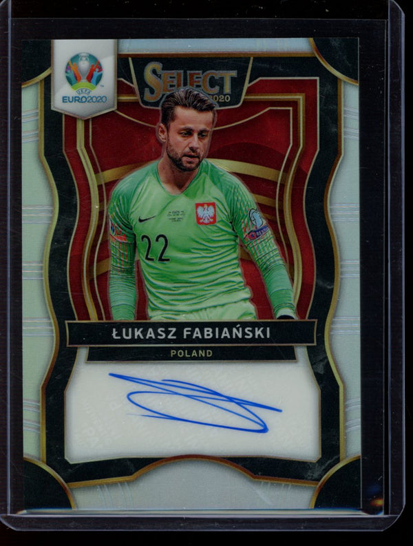 Lukasz Fabianski 2020 Panini Select Euro Signatures Silver