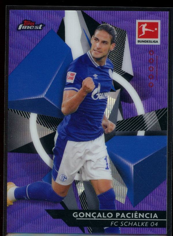 Goncalo Paciencia 2020-21 Topps Finest Bundesliga Purple Wave Refractor 224/250