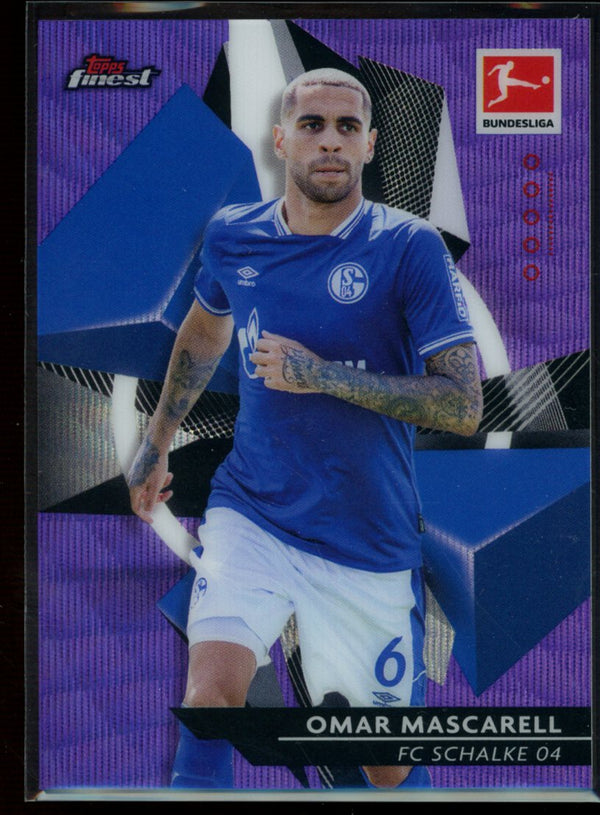 Omar Mascarell 2020-21 Topps Finest Bundesliga Purple Wave Refractor 148/250