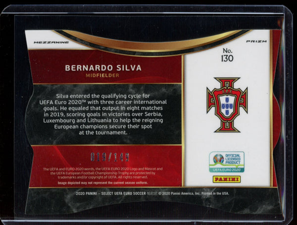 Bernardo Silva 2020 Panini Select Euro Mezzanine Green 19/149