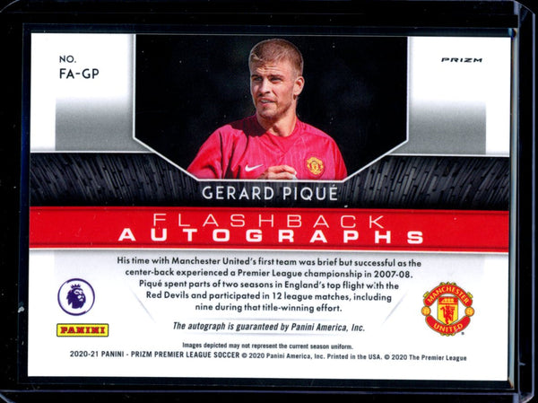 Gerard Pique 2020-2021 Panini Prizm Choice Flashback Auto