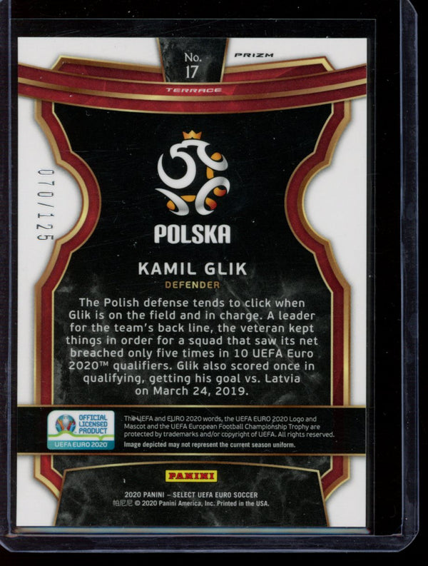 Kamil Glik 2020 Panini Select Euro Terrace Orange 70/125