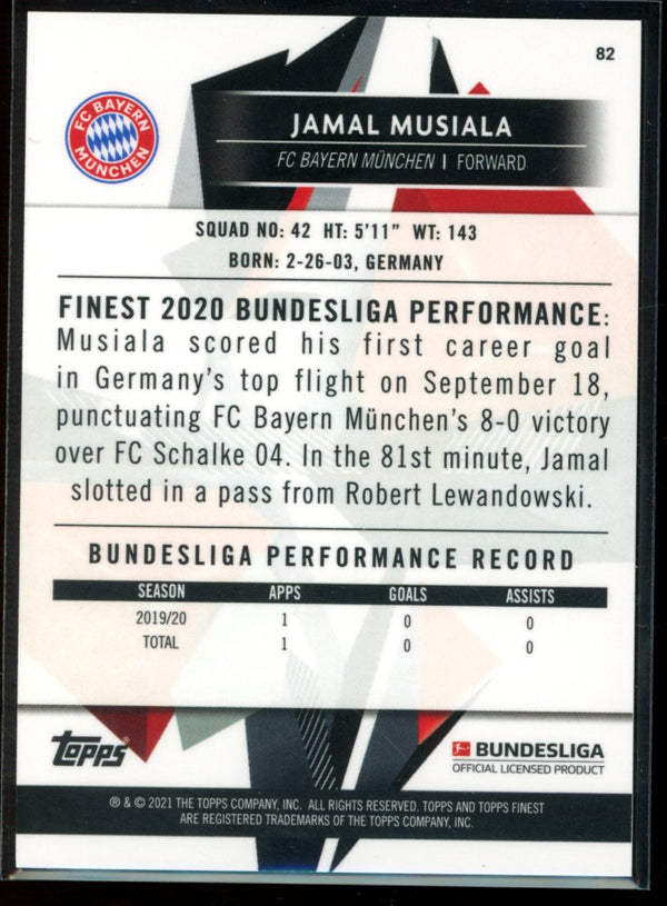 Jamal Musiala 2020-21 Topps Finest Bundesliga RC