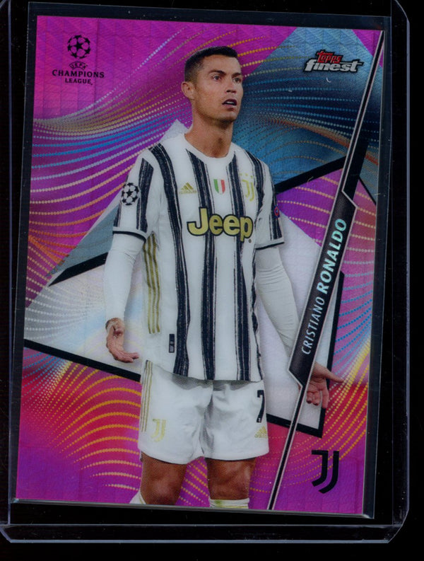 Cristiano Ronaldo 2020-21 Panini Finest UEFA Pink Refractor 71/125