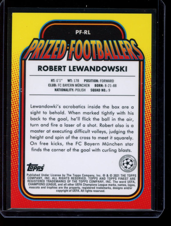 Robert Lewandowski 2020-21 Panini Finest UEFA Prized Footballers