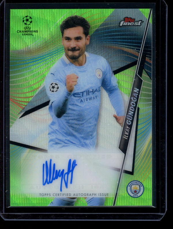 Ilkay Gundogan 2020-21 Panini Finest UEFA Green Wave Auto 82/99