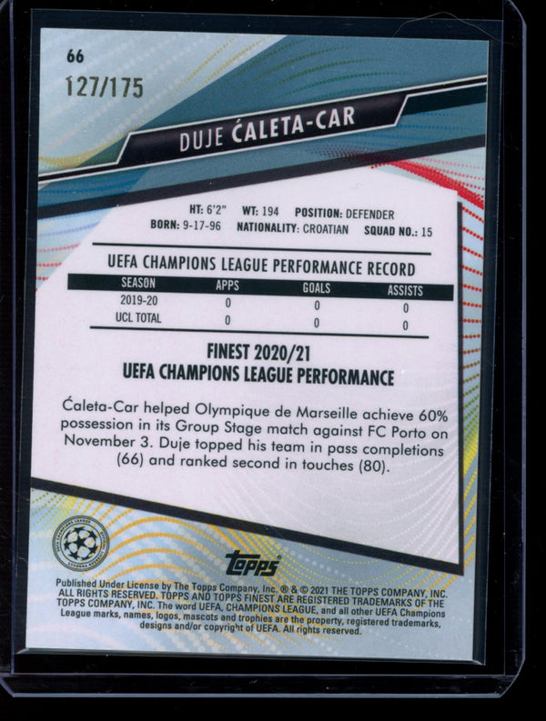 Duje Caleta-Car 2020-21 Panini Finest UEFA Speckle Refractor RC 127/175