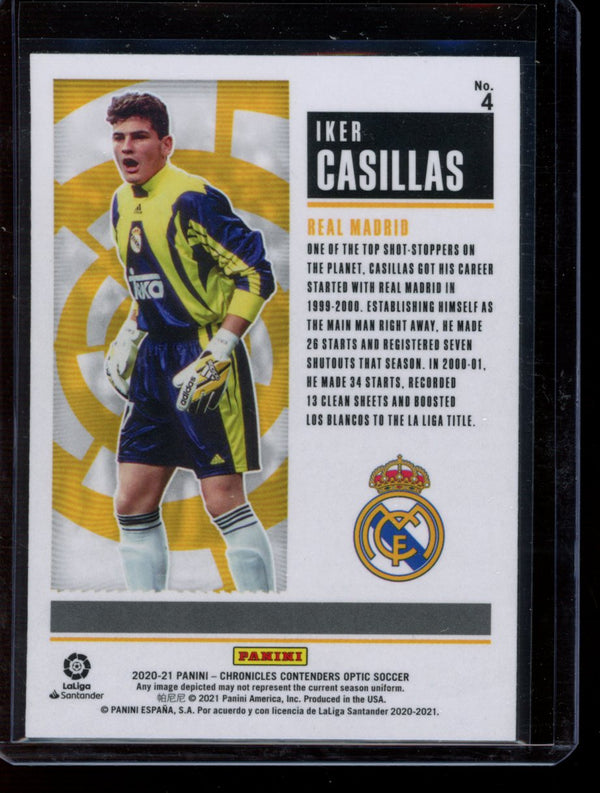 Iker Casillas 2020-21 Panini Chronicles Historic Ticket