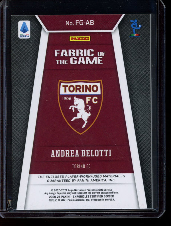 Andrea Belotti 2020-21 Panini Chronicles Fabric of the Game 322/500