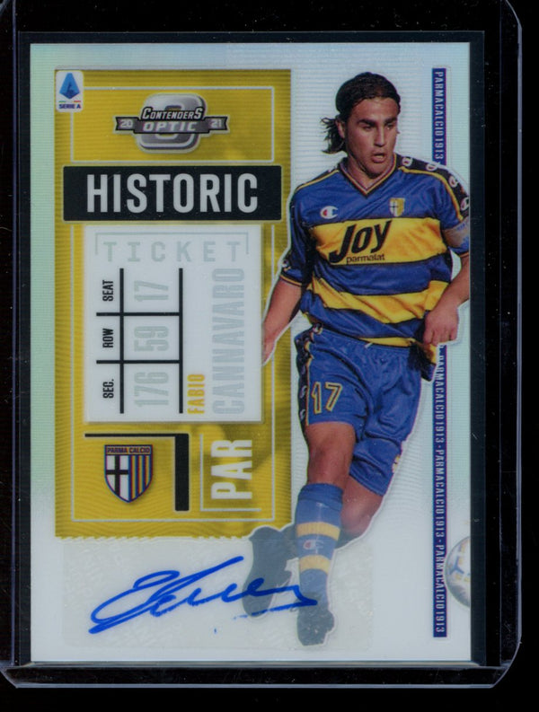 Fabio Cannavaro 2020-21 Panini Chronicles Historic Ticket Auto 70/79