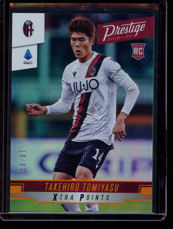 Takehiro Tomiyasu 2019-20 Panini Chronicles Presige Orange RC 10/99