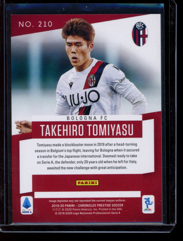 Takehiro Tomiyasu 2019-20 Panini Chronicles Presige Orange RC 10/99