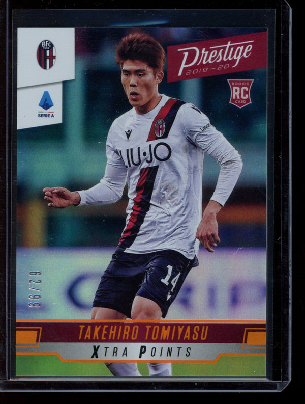 Takehiro Tomiyasu 2019-20 Panini Chronicles Presige Orange RC 62/99