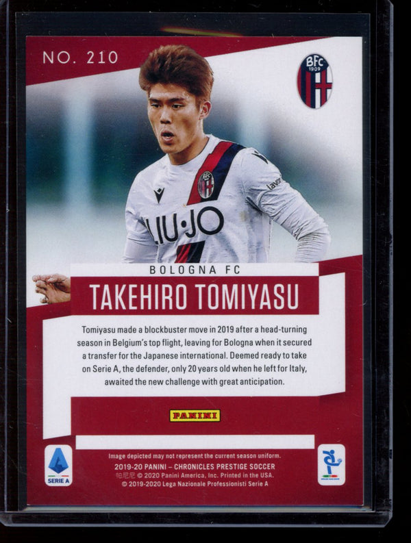 Takehiro Tomiyasu 2019-20 Panini Chronicles Presige Orange RC 62/99