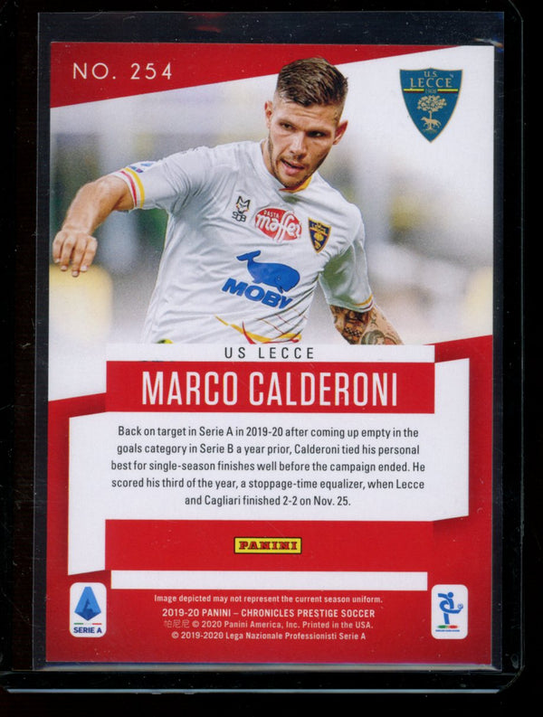 Marco Calderoni 2019-20 Panini Chronicles Prestige Purple RC 124/199