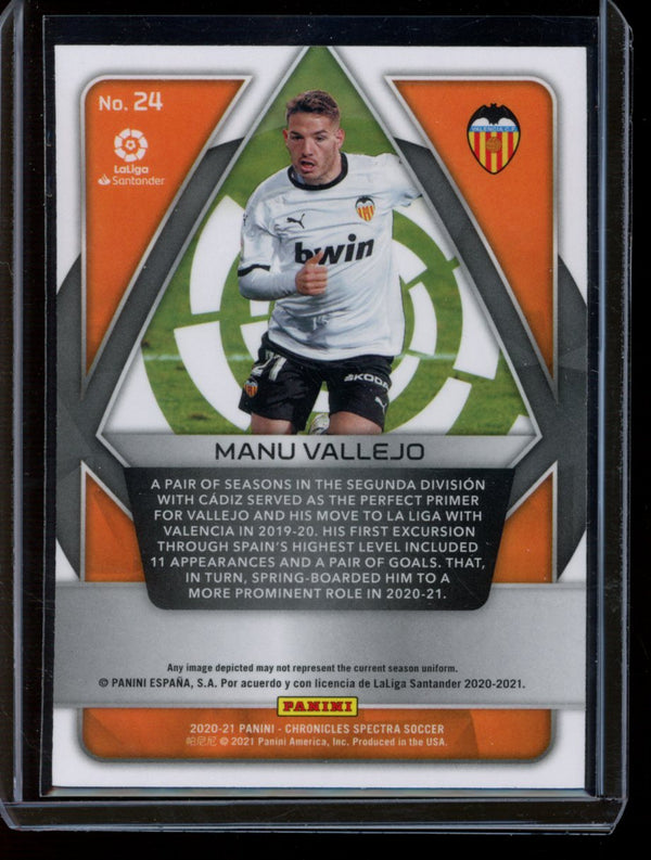 Manu Vallejo 2020-21 Panini Chronicles Spectra RC