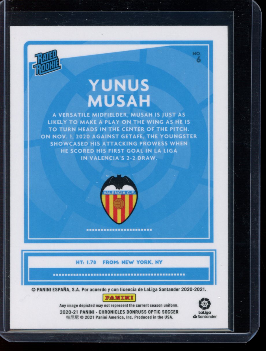 Yunus Musah 2020-21 Panini Chronicles Optic RC