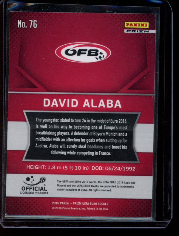 David Alaba 2016 Panini Prizm Euro Silver