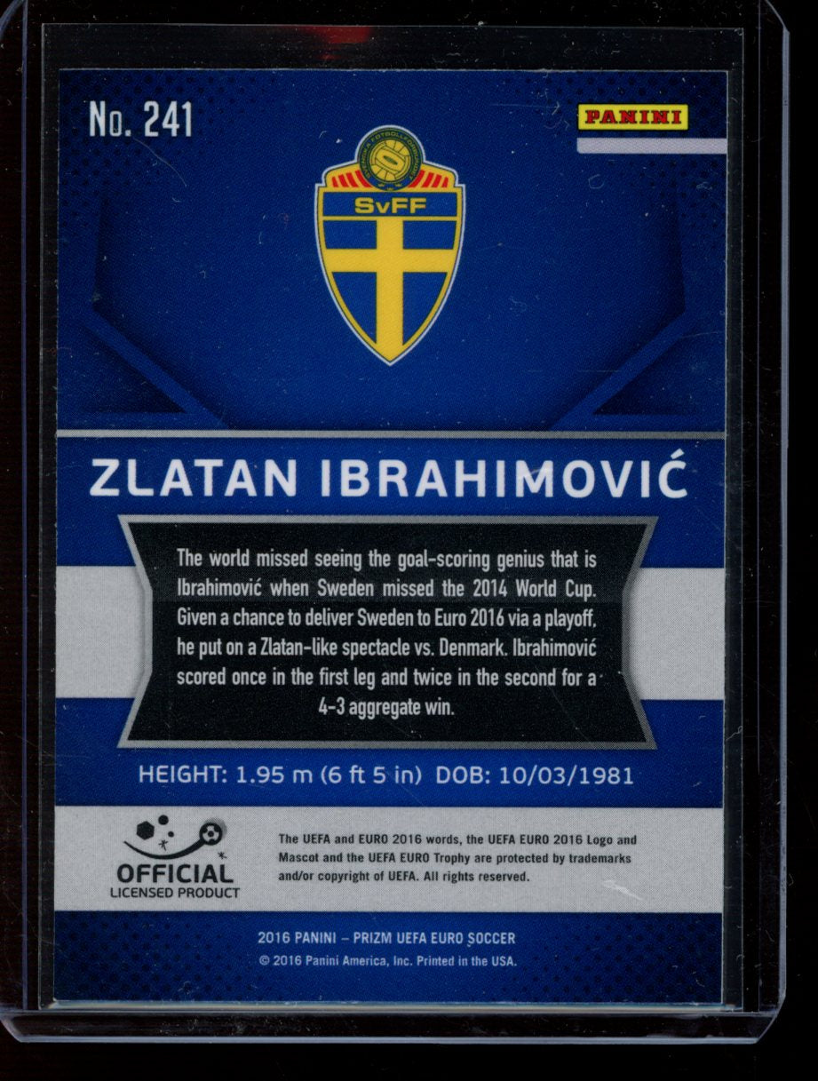 Zlatan Ibrahimovic 2016 Panini Prizm Euro