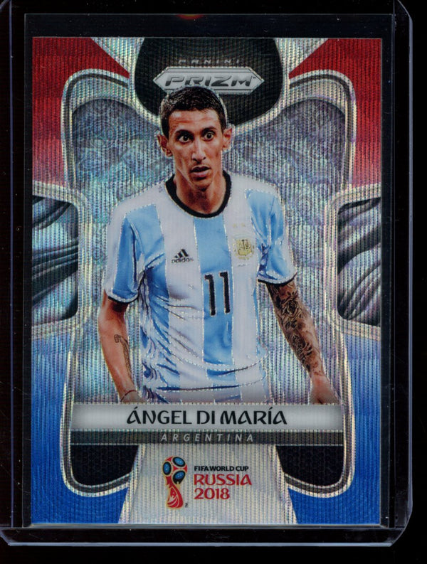 Angel Di Maria 2018 Panini Prizm World Cup Red  Blue Wave