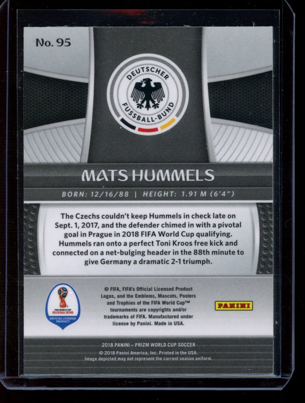 Mats Hummels 2018 Panini Prizm World Cup