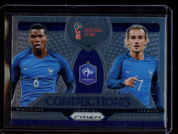 Paul Pogba / Antoine Griezmann 2018 Panini Prizm World Cup Connections