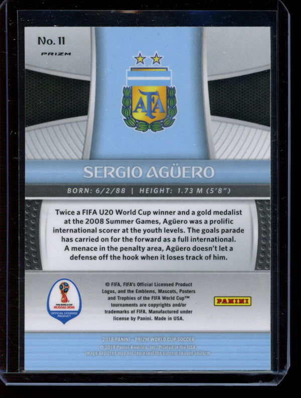 Sergio Aguero 2018 Panini Prizm World Cup Silver