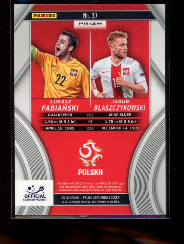 Lukasz Fabianski / Jakub Blaszczykowski 2016 Panini Prizm Euro Silver