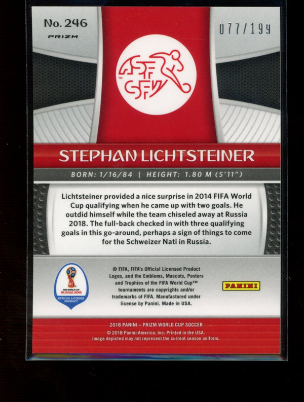 Stephan Lichtsteiner 2018 Panini Prizm World Cup Blue Prizm 77/199