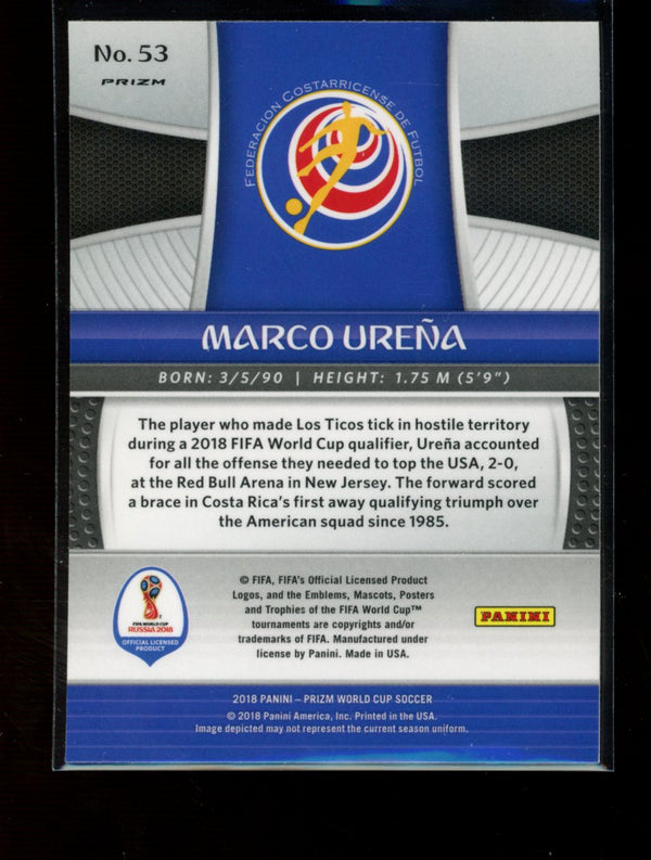 Marco Urena 2018 Panini Prizm World Cup Green Orange Wave