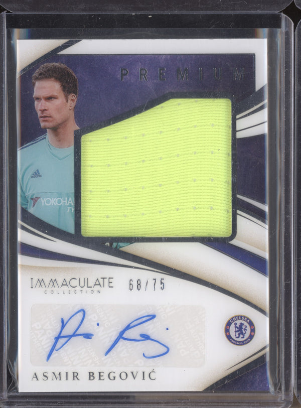 Asmir Begovic 2020 Panini Immaculate Soccer PR-ABG Premium Swatch Auto 68/75