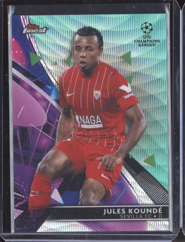 Jules Kounde 2021-22 Topps Finest UCL 81 Aqua Wave  68/75