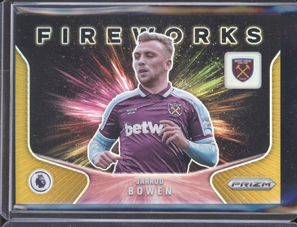 Jarrod Bowen 2021-22 Panini Prizm PL 10 Fireworks Gold 3/10