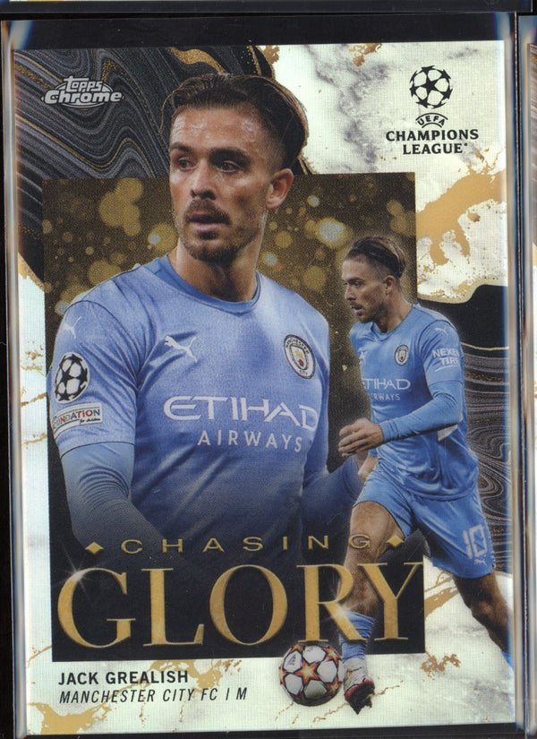 Jack Grealish 2021/22 Topps Chrome UCL Chasing Glory