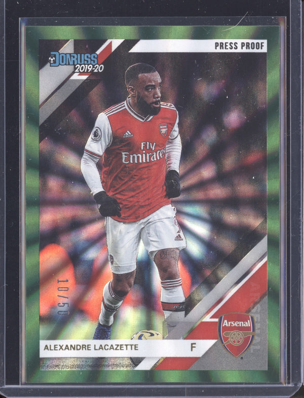 Alexandre Lacazette 2019-20 Panini Chronicles Soccer Green Press Proof  10/50