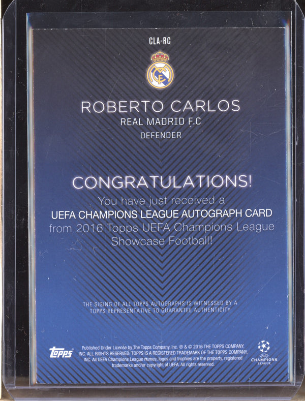 Roberto Carlos 2015-16 Topps UEFA Champions League Showcase Soccer CLA-RG Auto