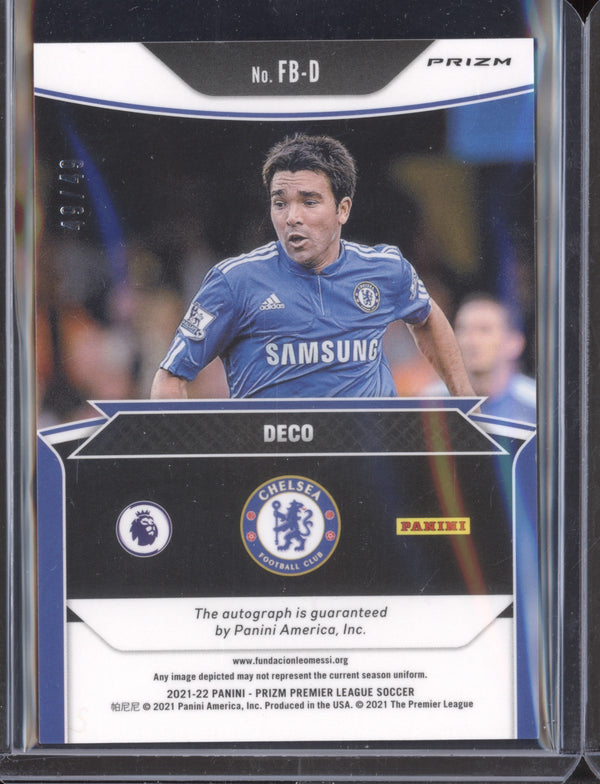 Deco 2021-22 Panini Prizm Premier League FB-D Flashback Auto Silver 49/49