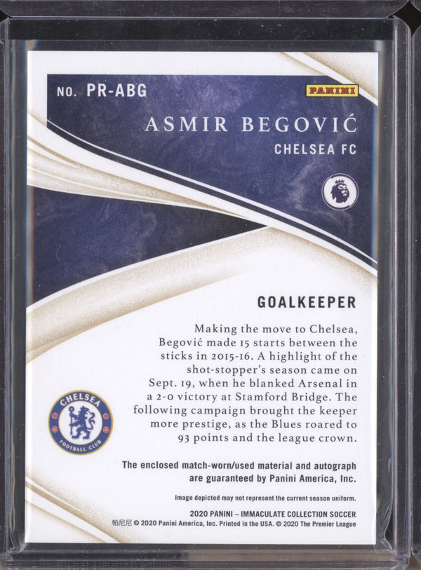 Asmir Begovic 2020 Panini Immaculate Soccer PR-ABG Premium Swatch Auto 68/75